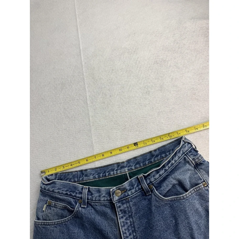 L.L. Bean Double L Natural Fit Jeans Mens 35 x 34 Blue‎ Fleece Lined Denim